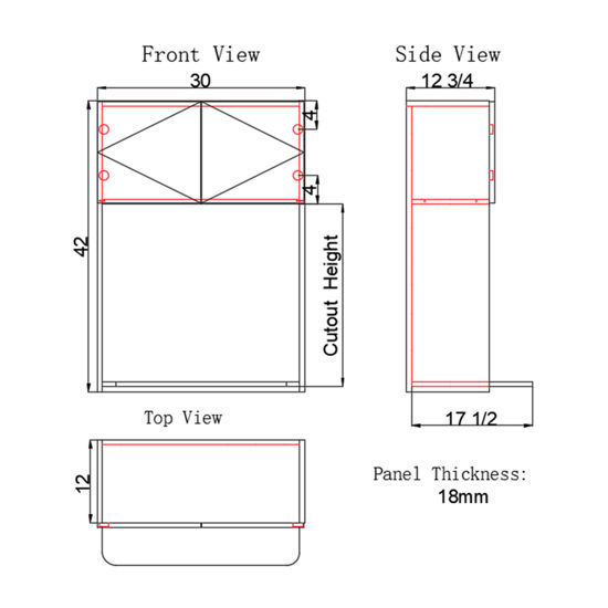Picture of Microwave Wall Cabinet (MWC)