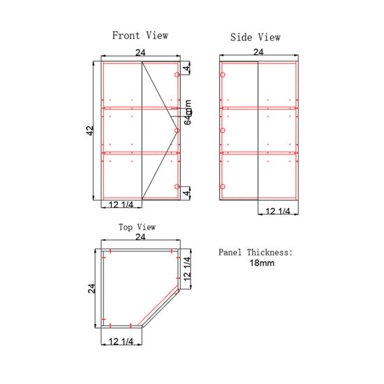 Picture of Wall Diagonal Corner Cabinet